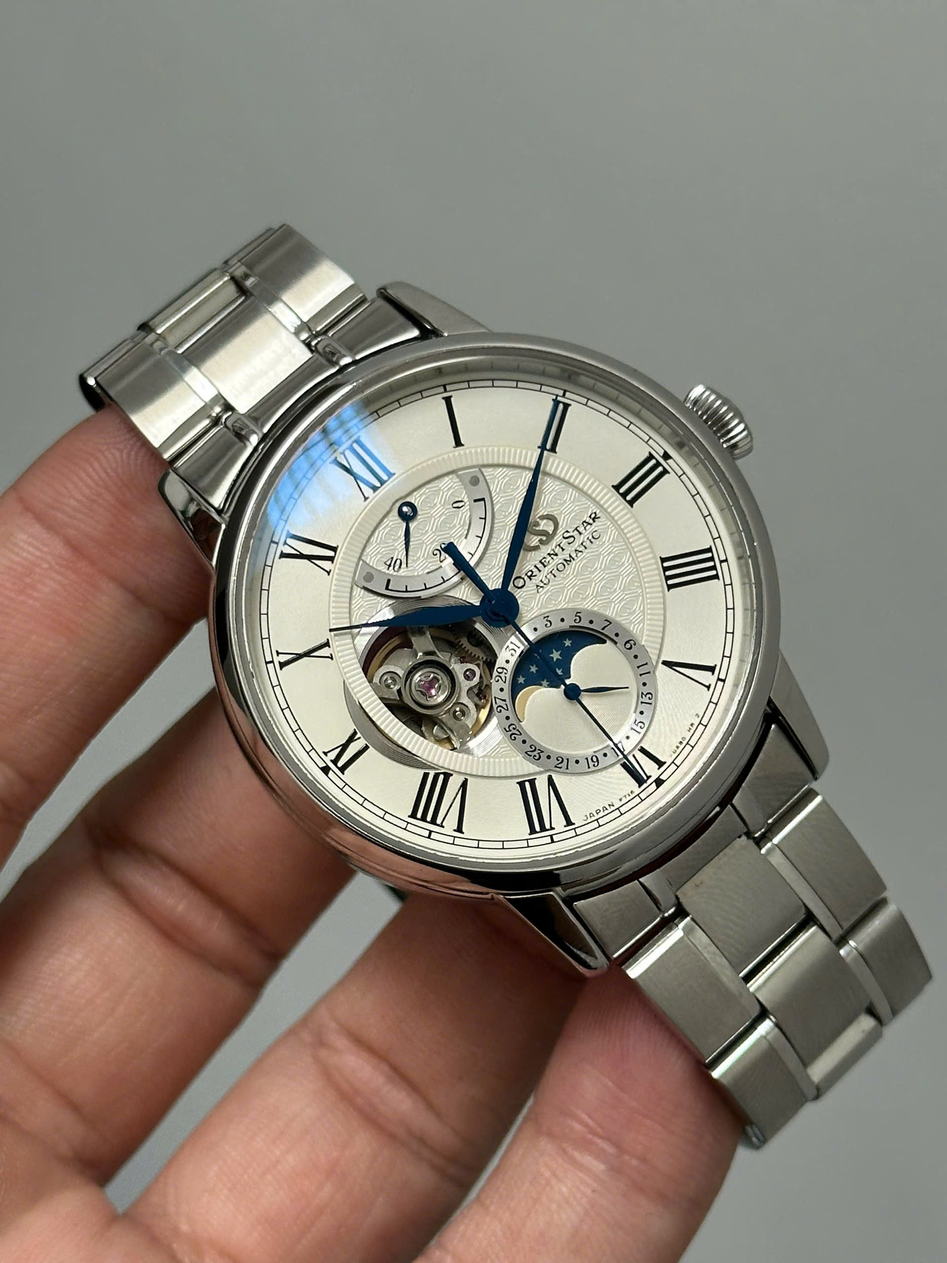 Orient Star RK-AM0005S Moon Phase Semi Skeleton