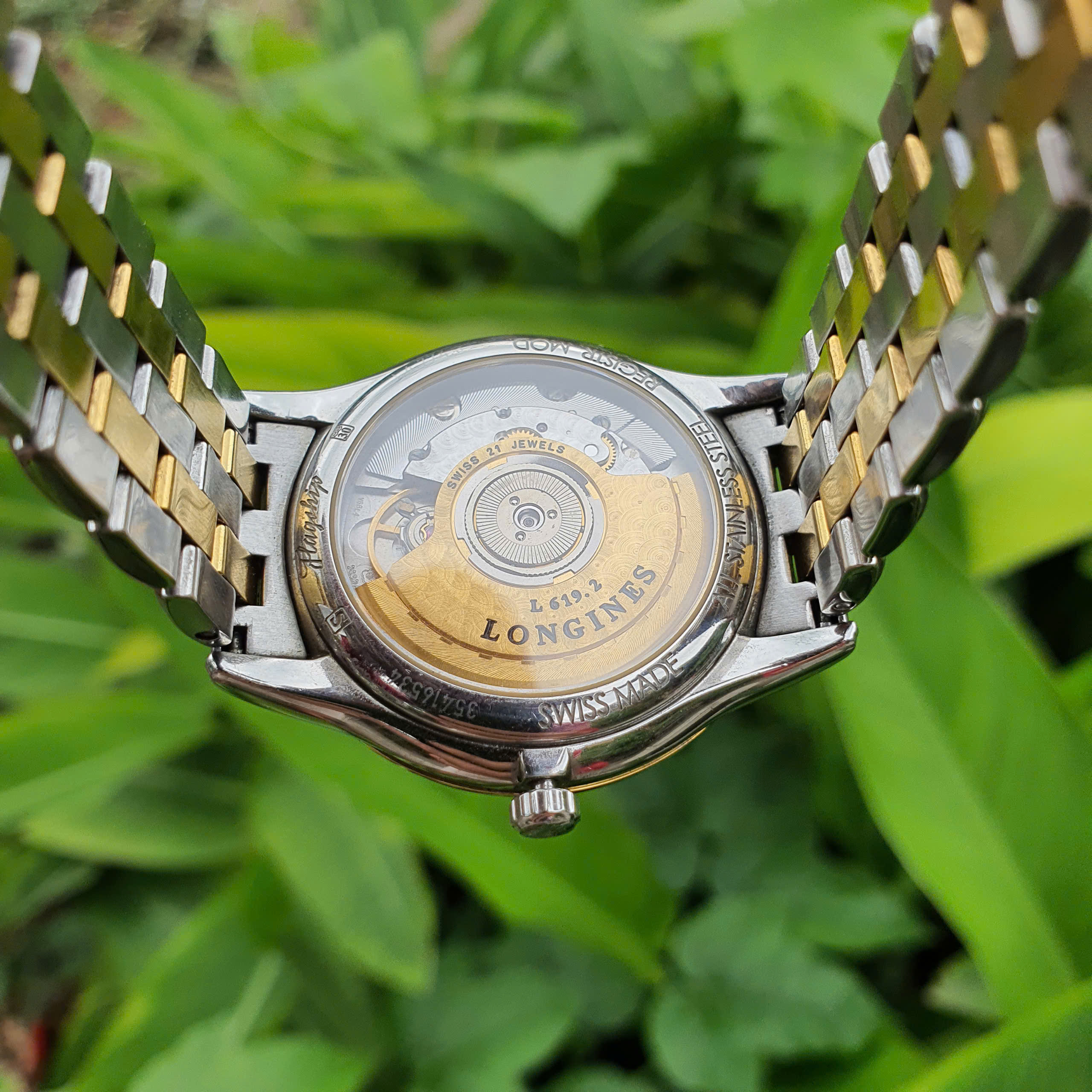 Longines Flagship Automatic Diamond Two-Tone Champagne Dial L4.774.3.37.7 - Ảnh 5