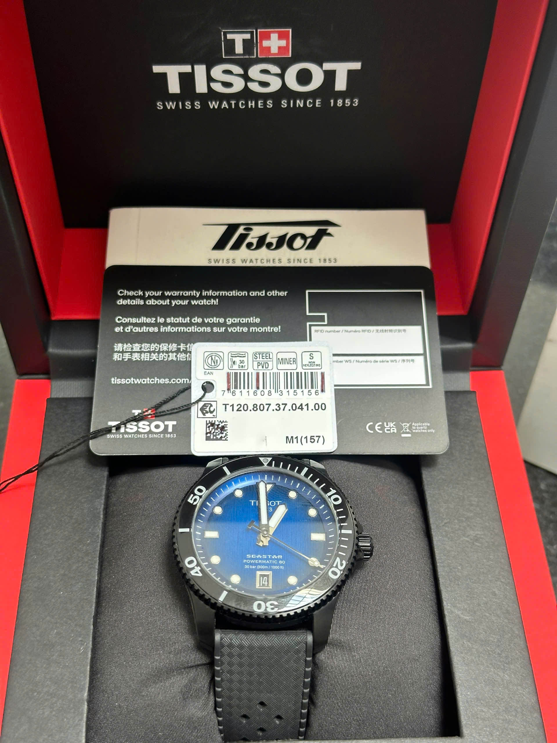 Tissot Seastar 1000 T120.807.37.041.00 Powermatic 80 Watch 40mm - Ảnh 14